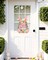 Wooden Bunny Easter Wreath – Front Door & Wall Decor with “Happy Easter” Sign, Cutout Rabbit, Indoor & Outdoor Spring Decoration